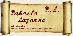 Mahailo Lazarac vizit kartica